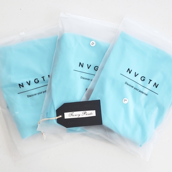 NVGTN Signature Leggings Powder Blue NEW - Picture 2 of 11